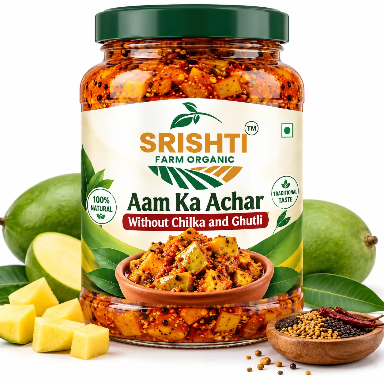 Aam Ka Achar (without chilka and ghutli)